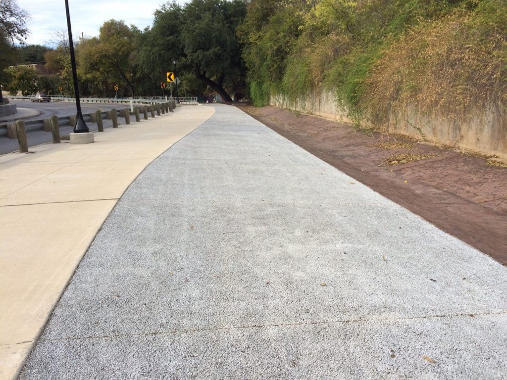 Porous Concrete Pavement on Sessom Drive (City of San Marcos)